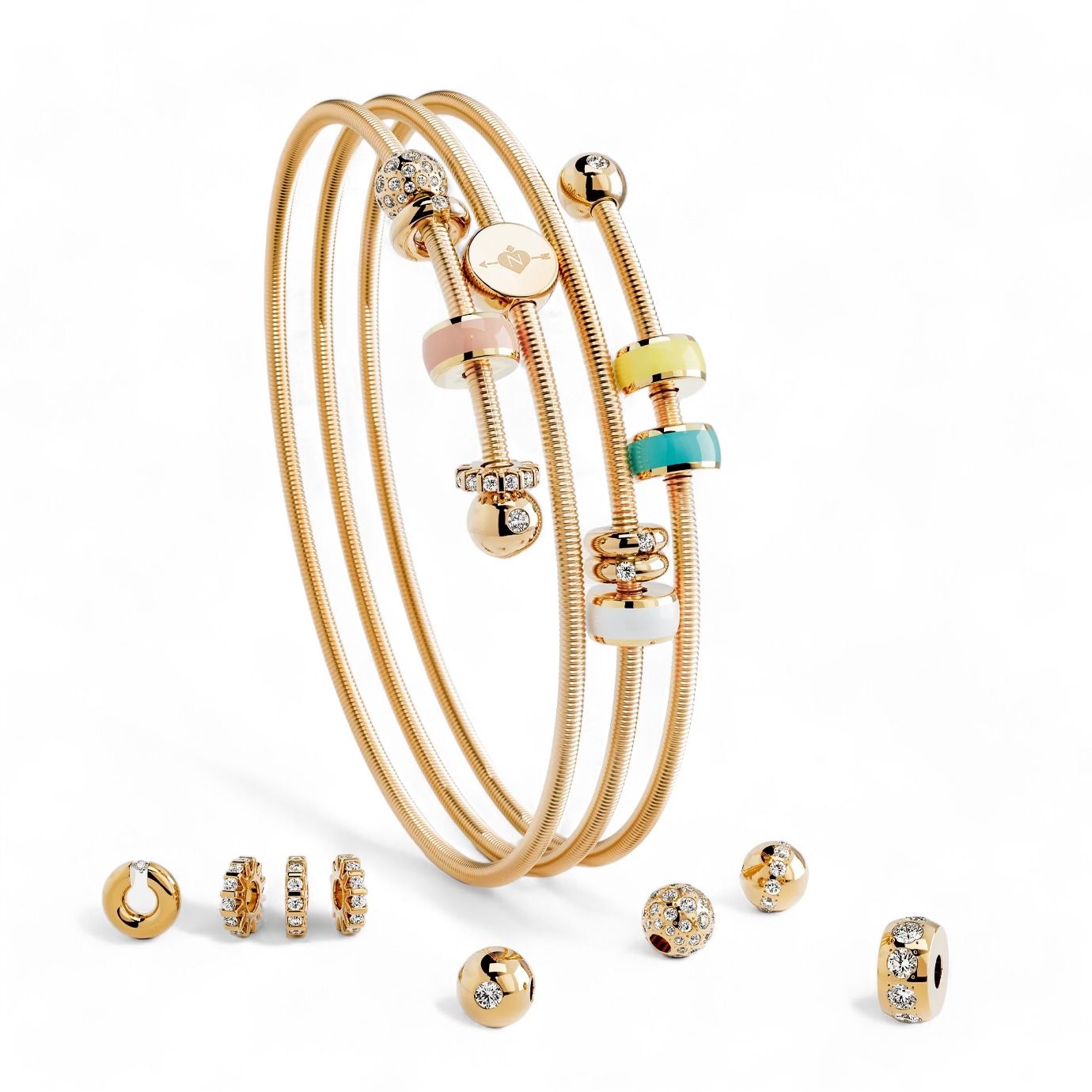 Niessing Colette C Armreif in Roségold mit passenden Anhängern