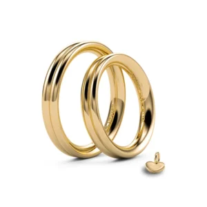 Niessing Herz, ein Trauring in Herzform in Gelbgold.