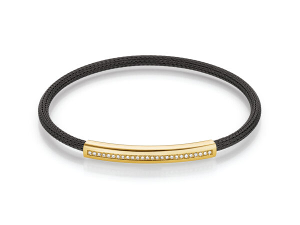 Jörg Heinz Infinity men Flex Stahl /Gelbgold mit 26 Brillanten