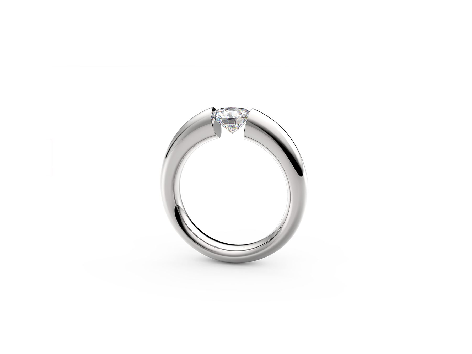 Niessing Spannring Verlauf Platin 1,01ct