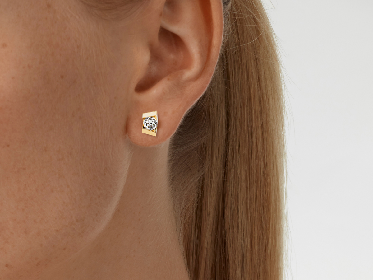 Niessing Vivida Ohrstecker mit 1 Brillanten in Gelbgold