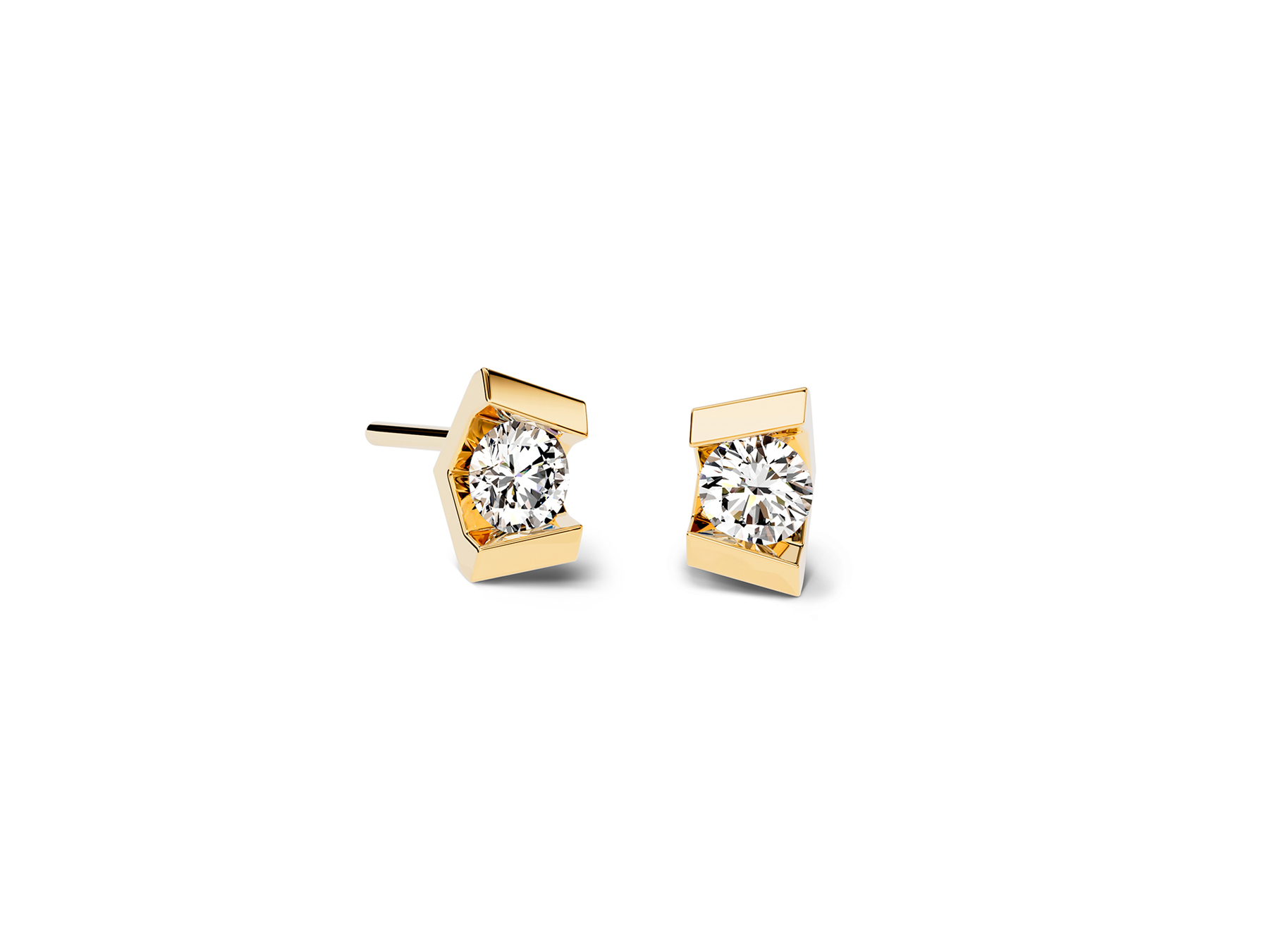 Niessing Vivida Ohrstecker mit 1 Brillanten 0,23ct in Gelbgold