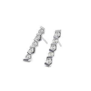Niessing Vivida Ohrstecker mit 5 Brillanten in Platin