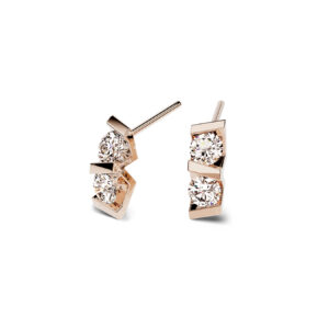 Niessing Vivida Ohrstecker mit 2 cinnamonfarbenen Brillanten.